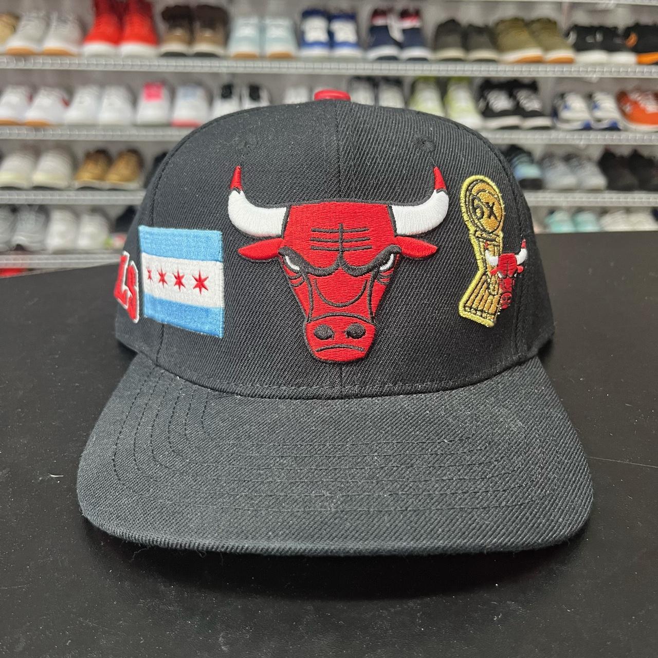 Chicago Bulls NBA Mitchell & Ness Black Red - Depop