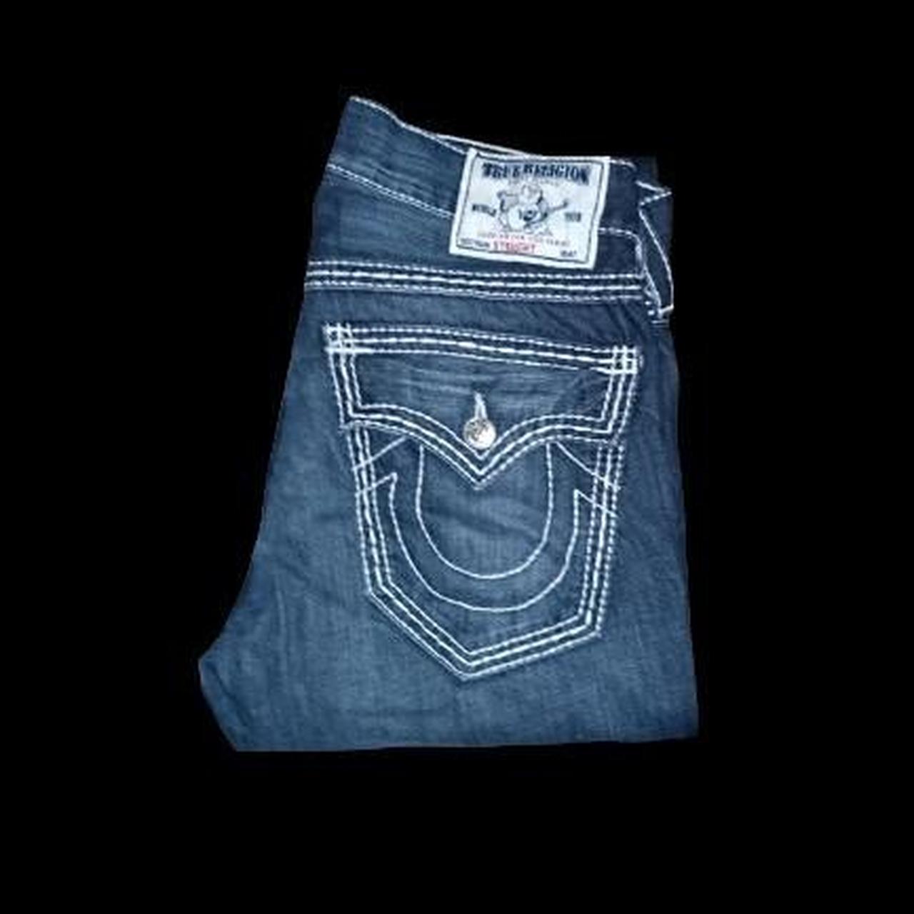 W32 L32 true religion Jeans. Triple stitch with dark... - Depop
