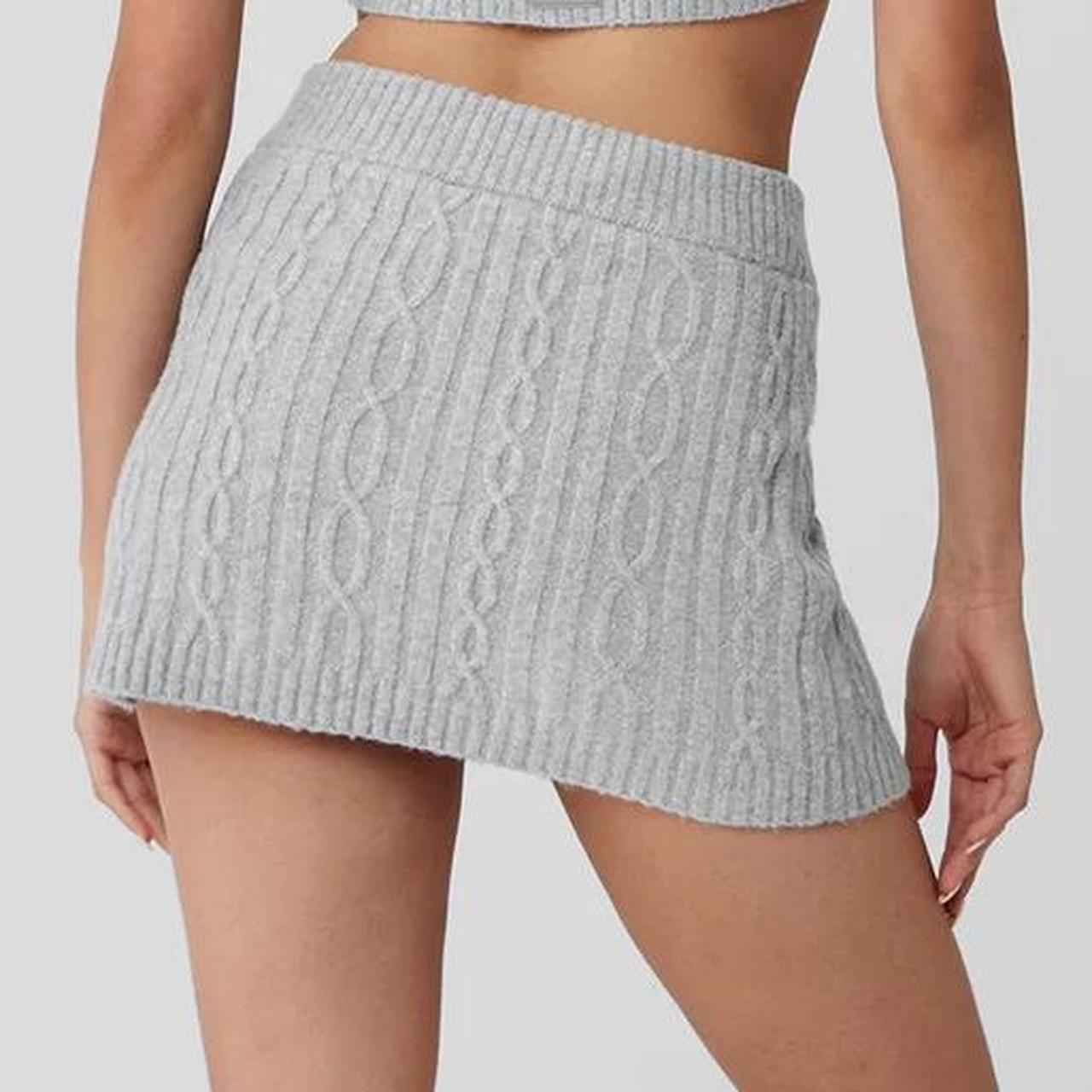 NWOT Alo Yoga Cable Knit Winter Bliss Mini Skirt in