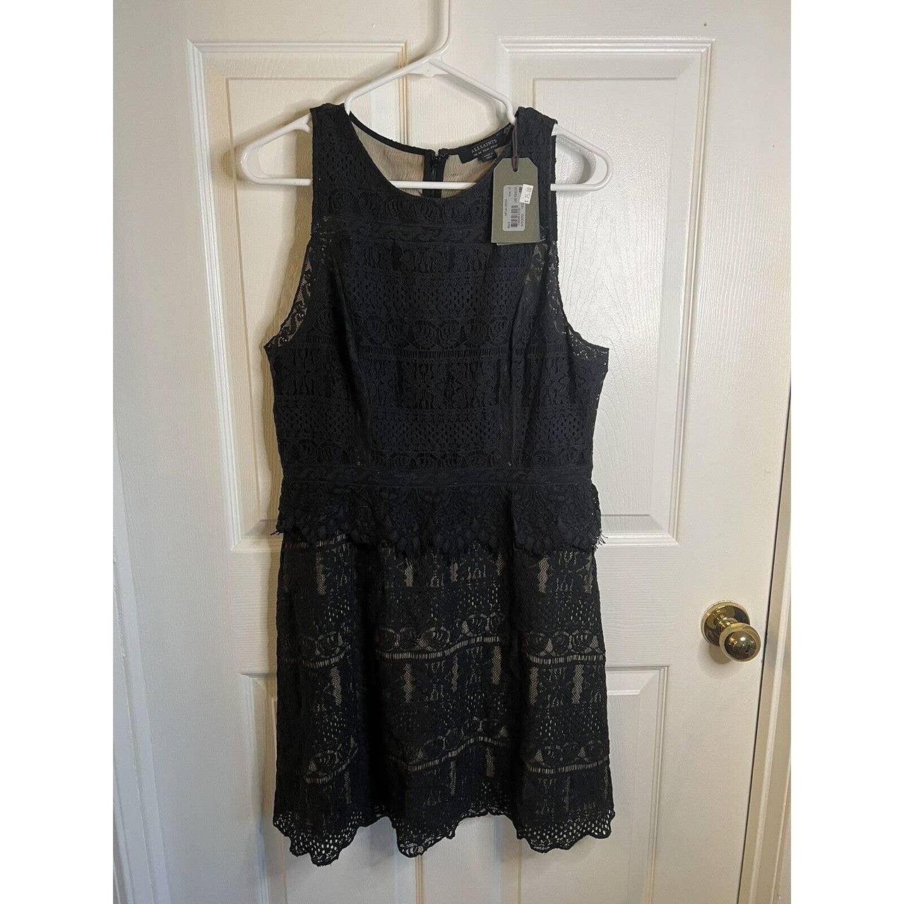 Allsaints Womens Black Dress Depop