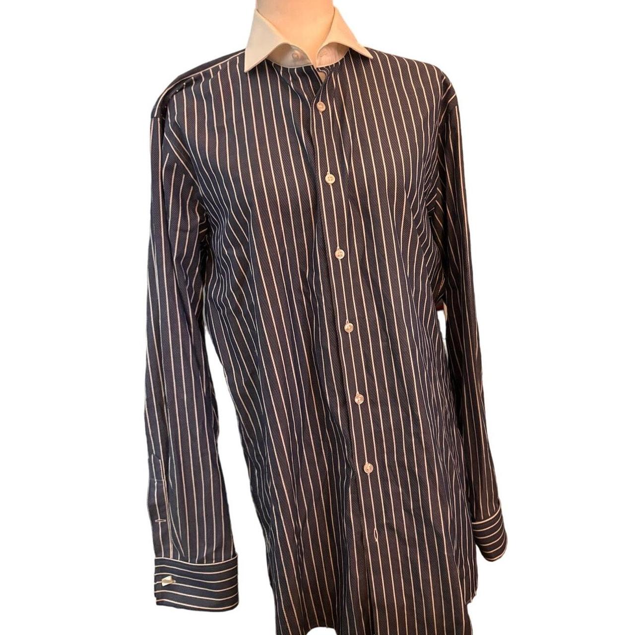 John Nordstrom Striped Dress Shirt with Hugo Boss... - Depop