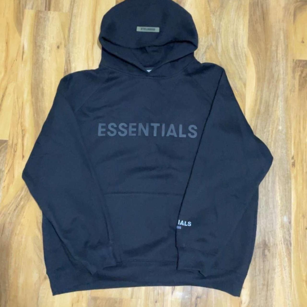 Perfect condition Black Essentials hoodie. Size... - Depop