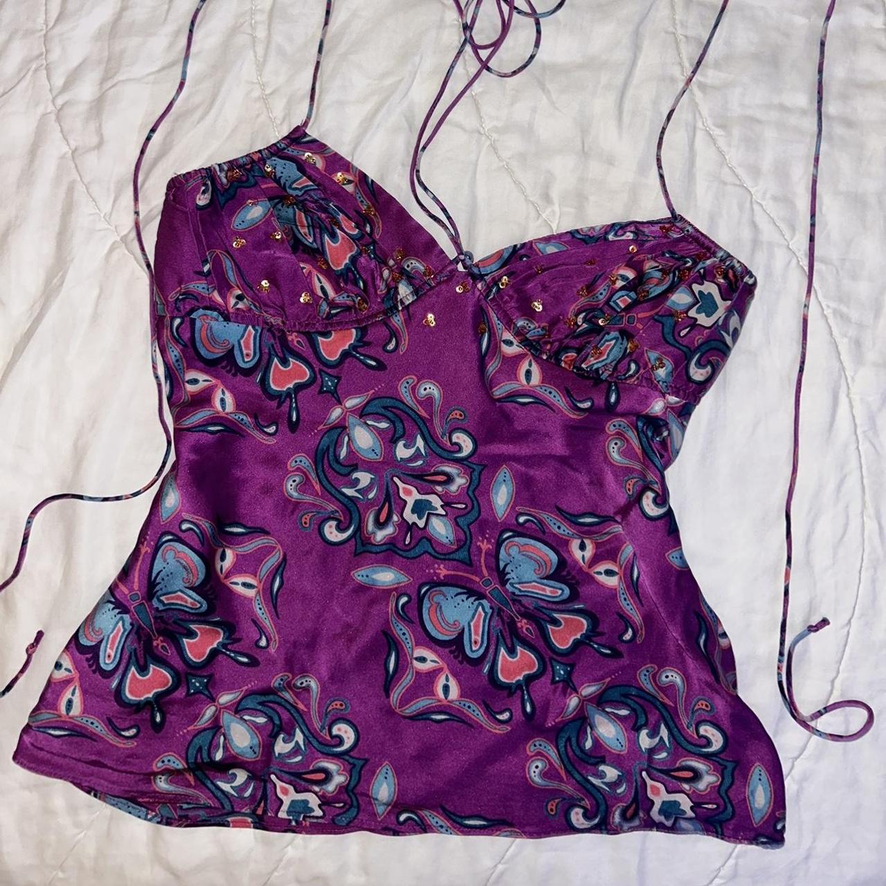 Laundry By Shelli Segal Women S Purple Vest Depop