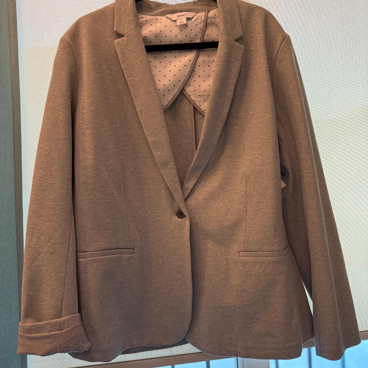 Old Navy Women's Blazer Jacket Grey XXL – Grey knit blazer