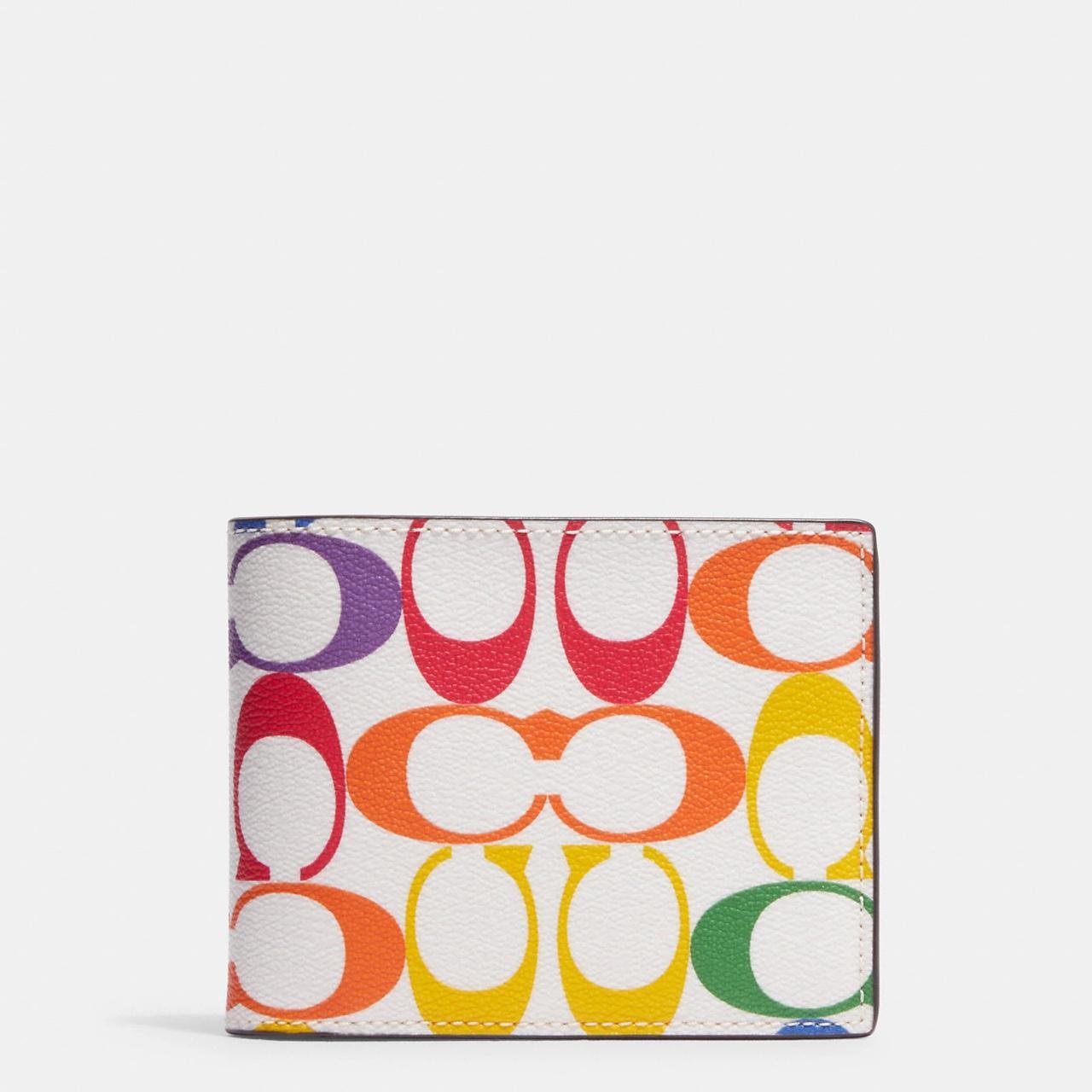 Coach rainbow card discount holder