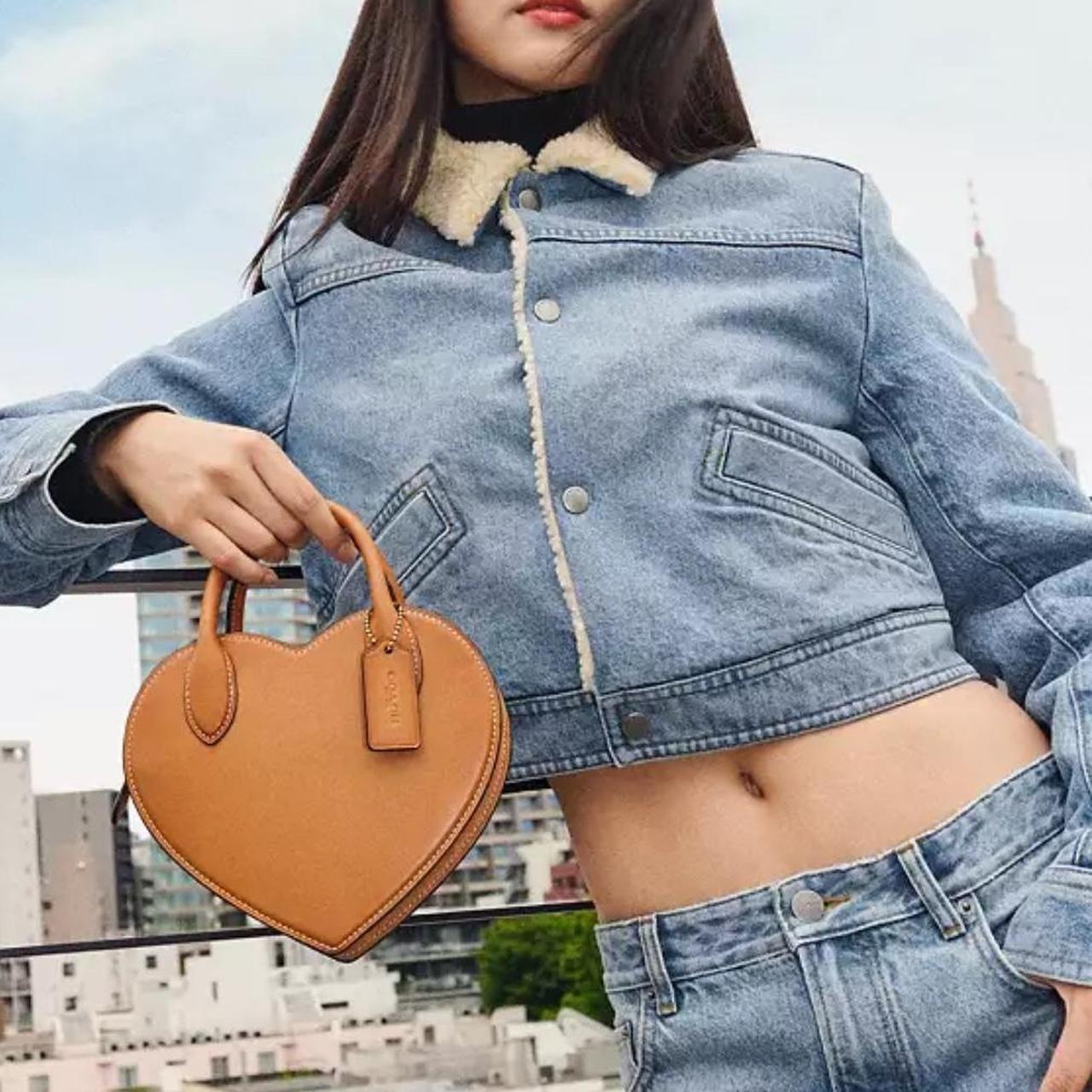 Coach Heart Bag in Regenerative Glovetanned Leather | Depop