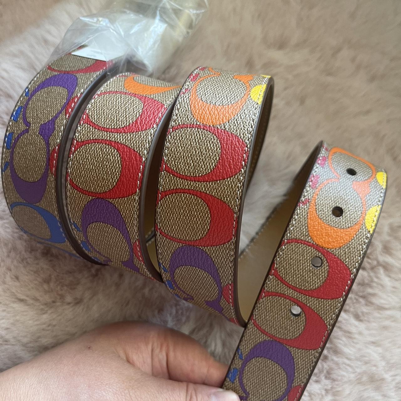 Coach Rainbow Belt - Cut To Size on sale - Reversible