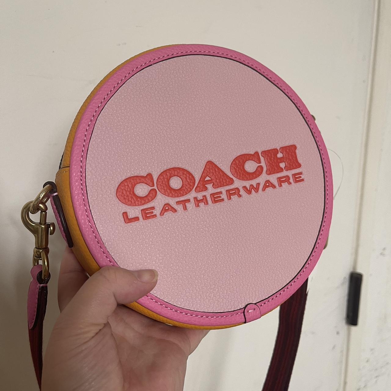 NWT coach Kia Circle deals Bag In Colorblock crossbody CA098 Pink