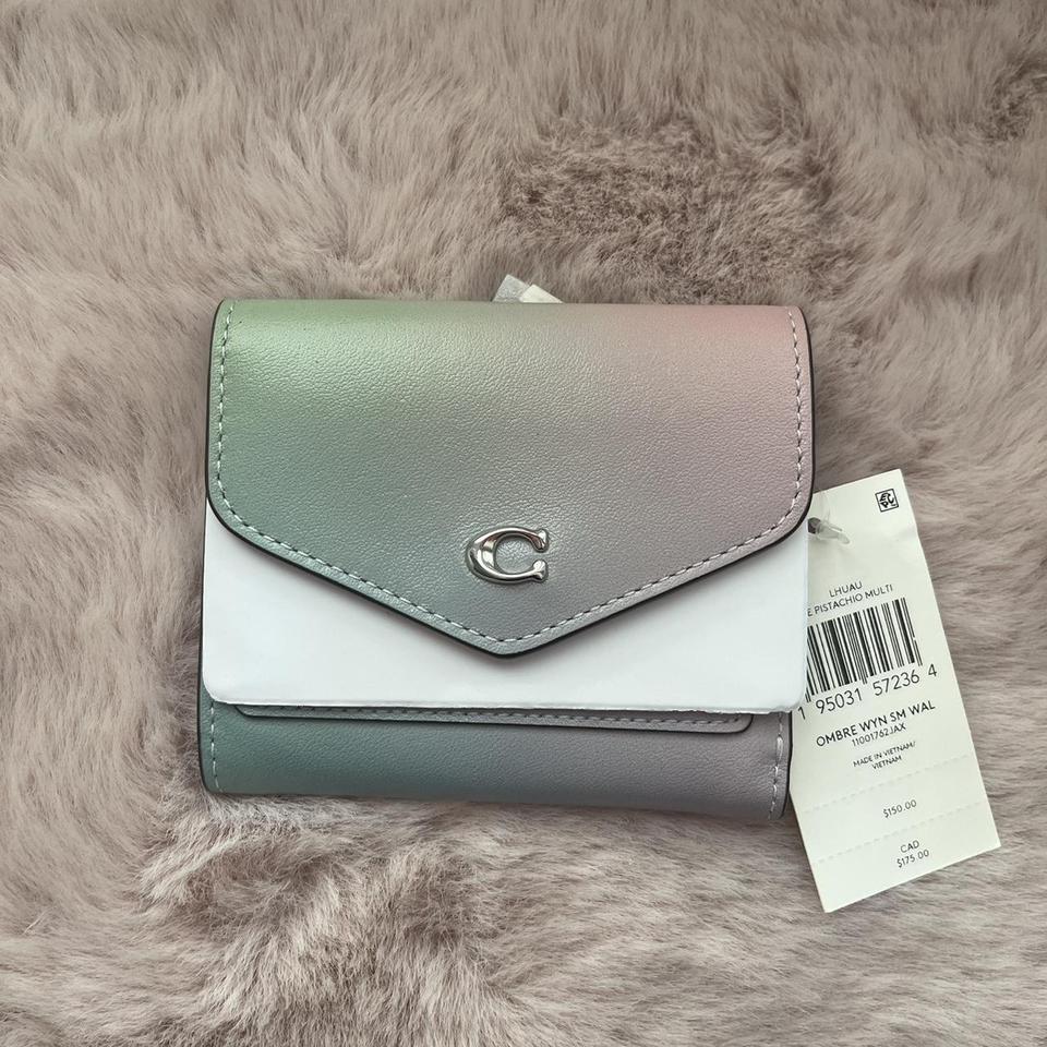 Coach selling Wyn Small Wallet With Ombre in LH/Pale Pistachio Smooth Leather NWT CA261