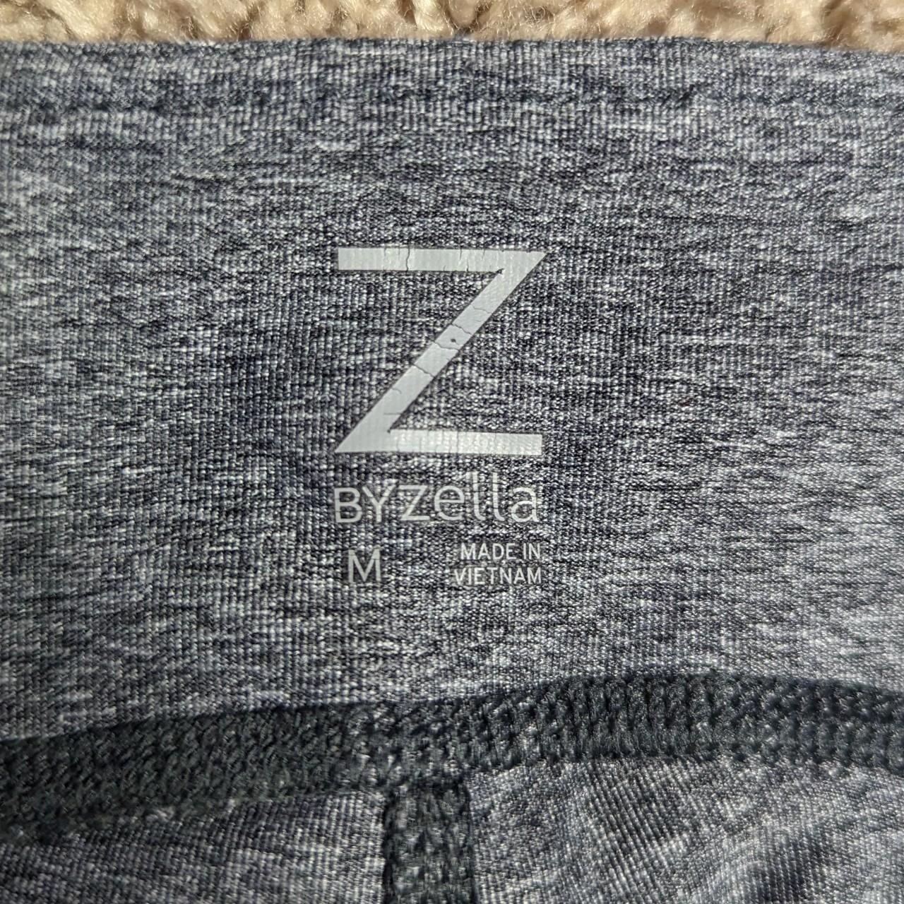 Grey and blue Z by Zella leggings, •mesh panel at