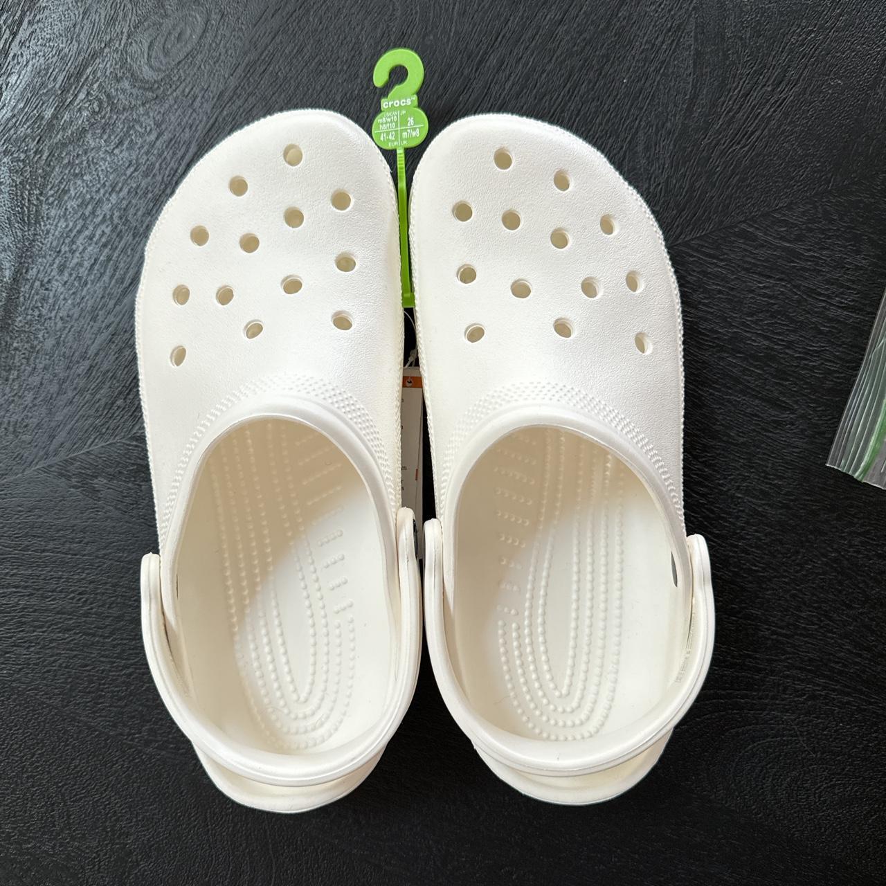 BRAND NEW white crocs WITH TAGS ATTACHED!! Gift... - Depop