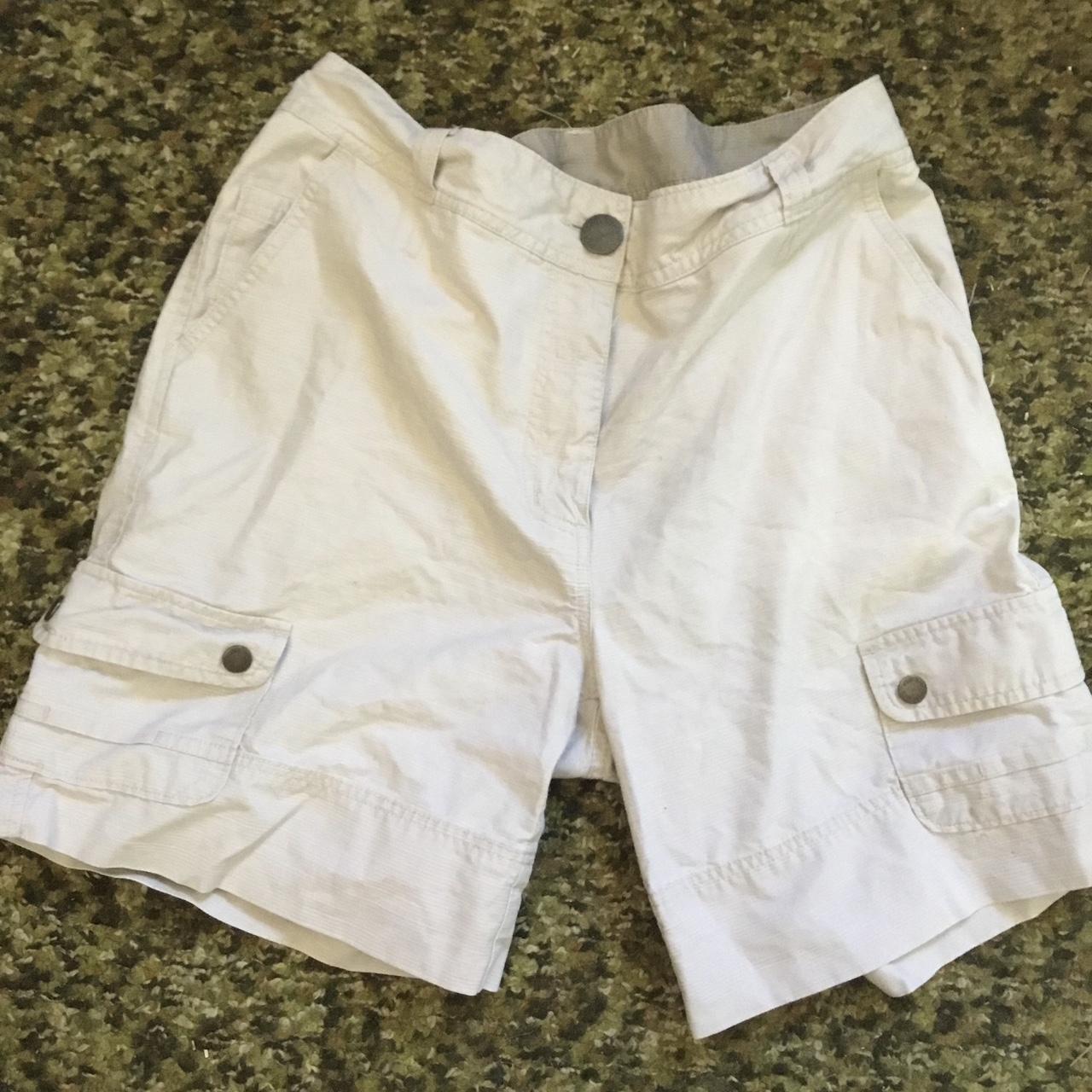 Woolrich Women's White and Cream Shorts | Depop