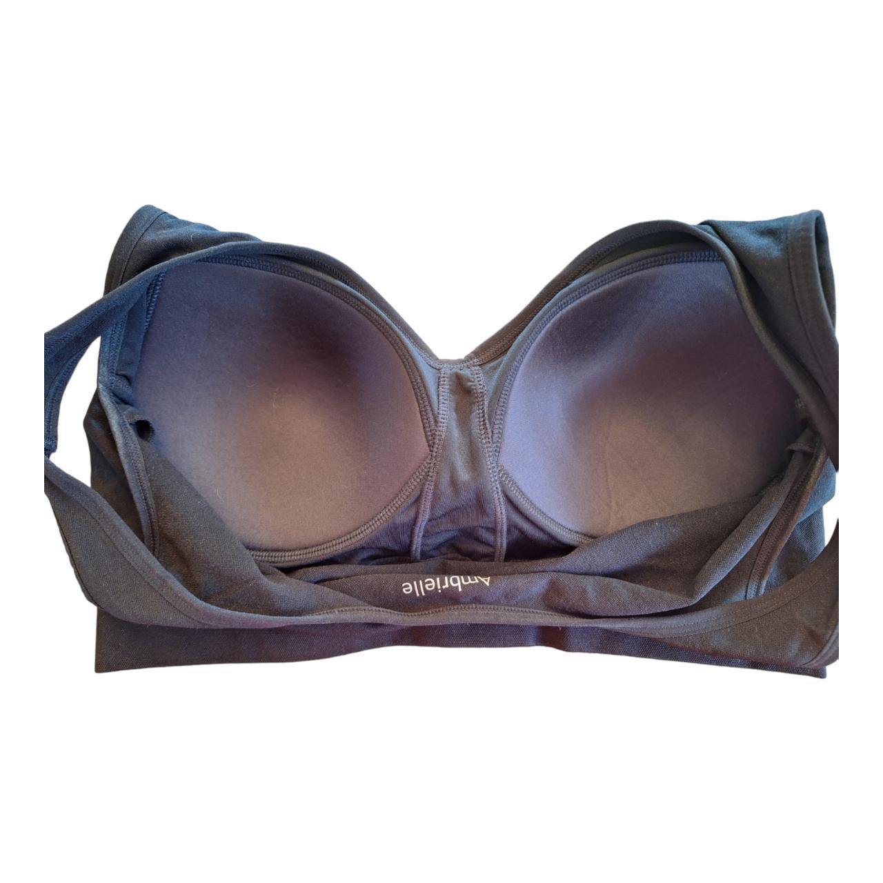 Ambrielle Seamless V-Neck Bra XL Black Depop