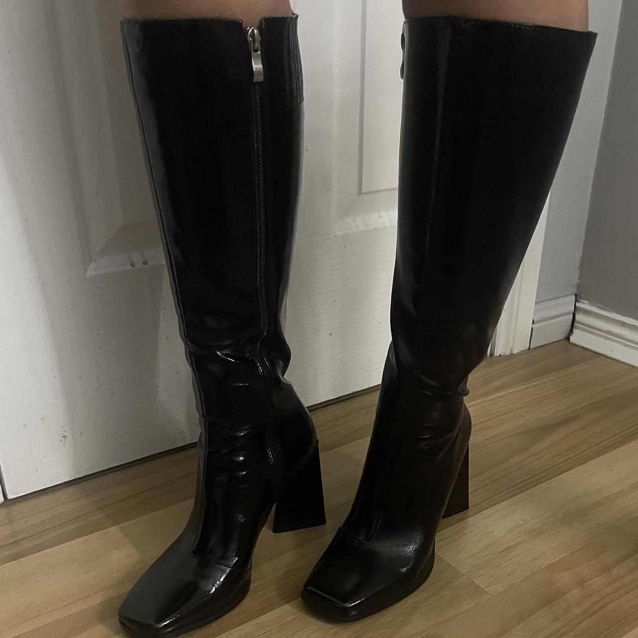 princess polly knee high boots 💗 size 7 au repop... - Depop