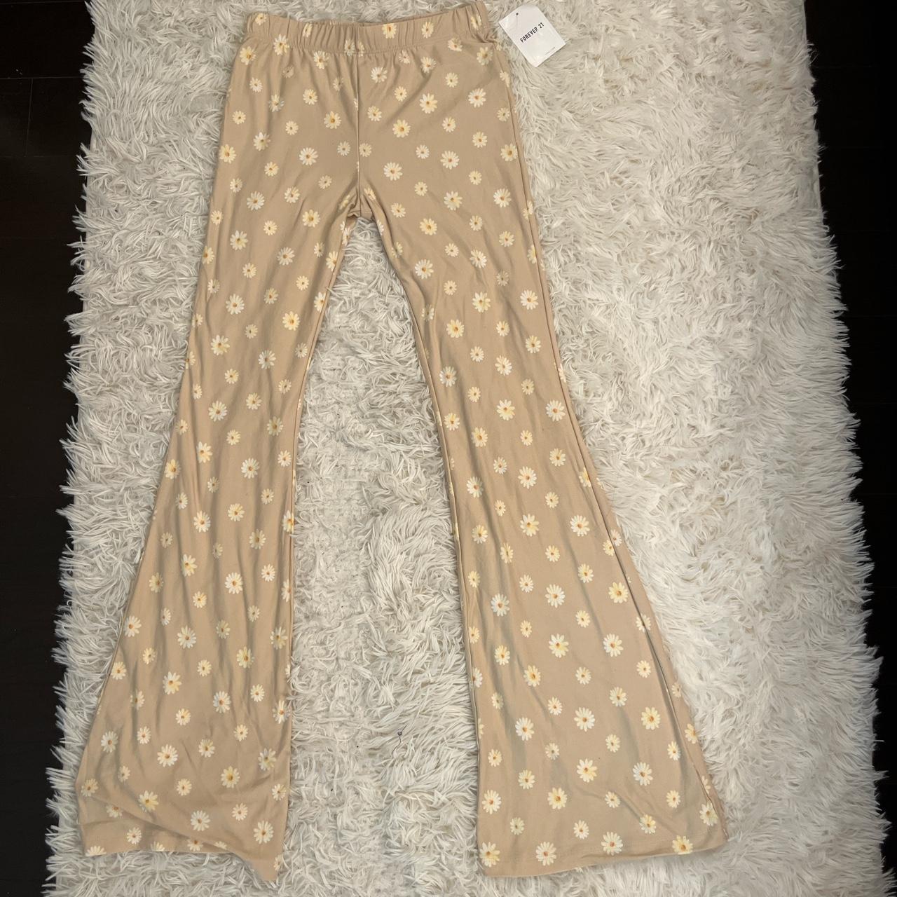 Brand New Forever 21 Floral Print Wide Leg Pants... - Depop