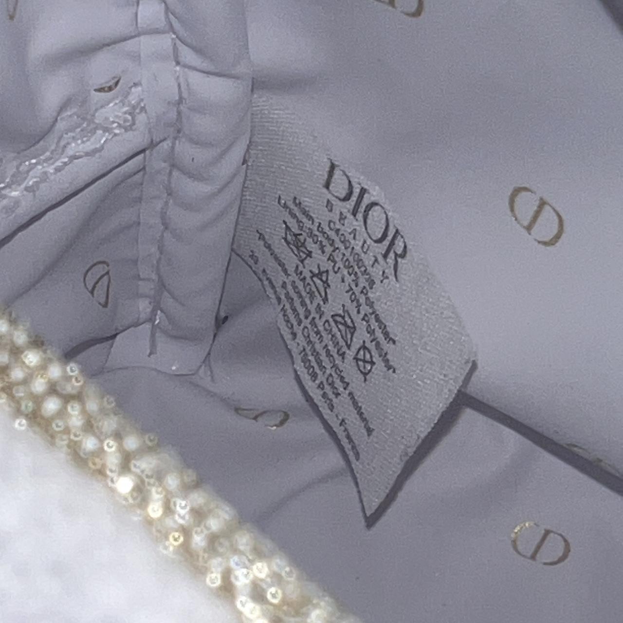 White Christian Dior makeup bag authentic us... Depop