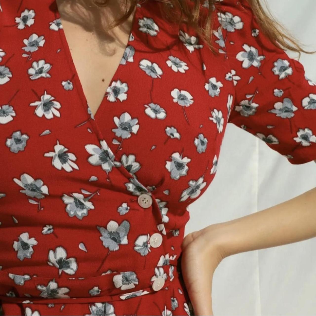 rouje花柄ワンピース36新作！ Rouje paris ロングワンピース36 花柄