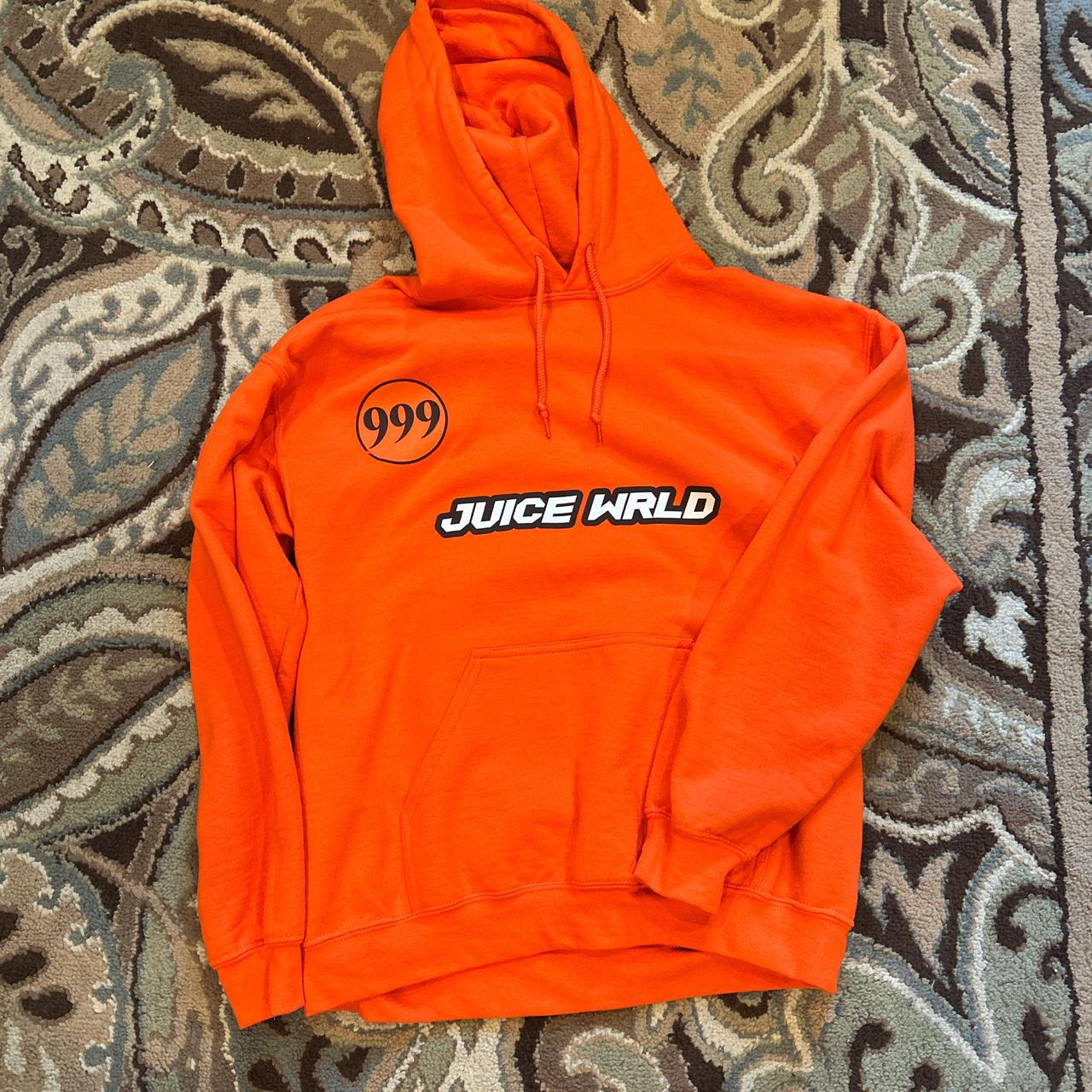 Juice WRLD 999 righteous orange hoodie Depop