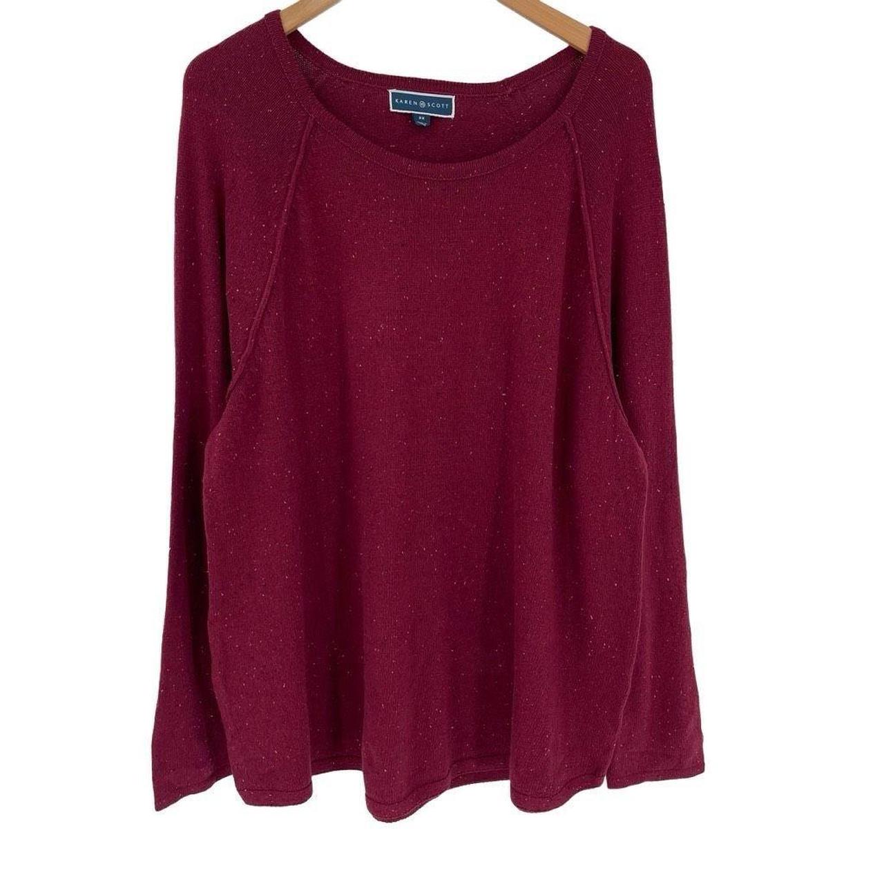 Karen scott curved outlet hem sweater