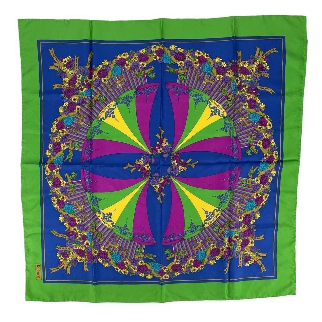 Vintage Burberrys' 100% Silk Square Depop