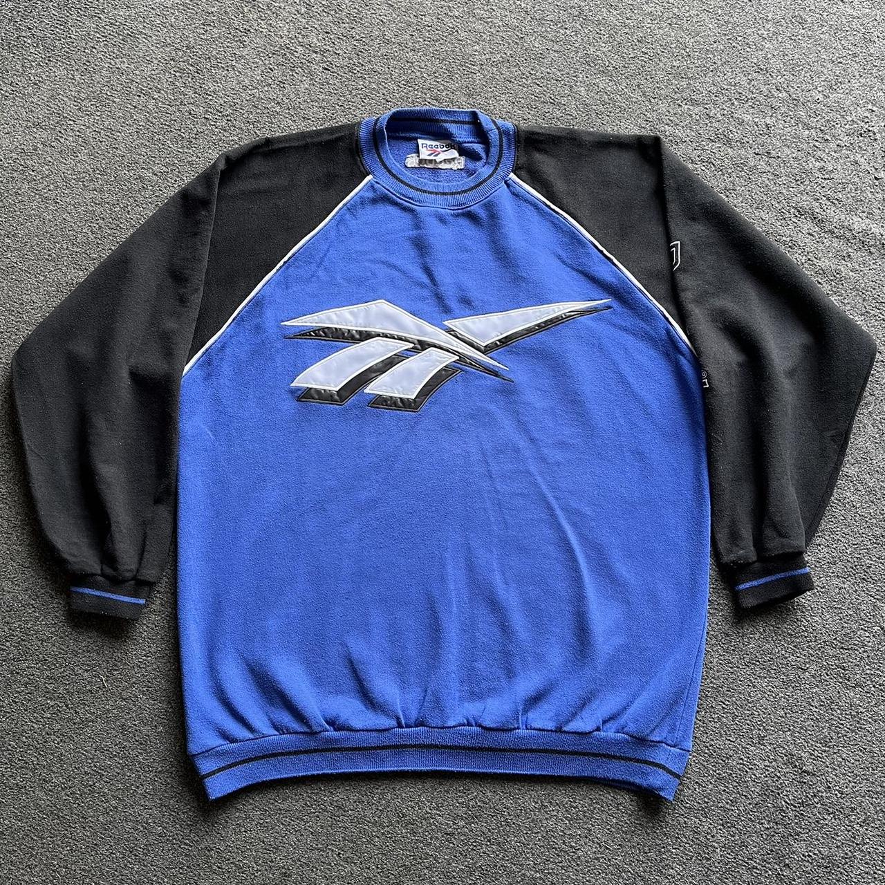 Blue Reebok Sweatshirt XL - Rare 90’s vintage... - Depop