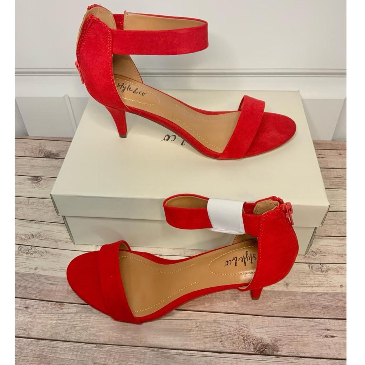 Dkny Women's Bronx Red Leather Dress Mule Heeled Sandals Size 5.5 | eBay