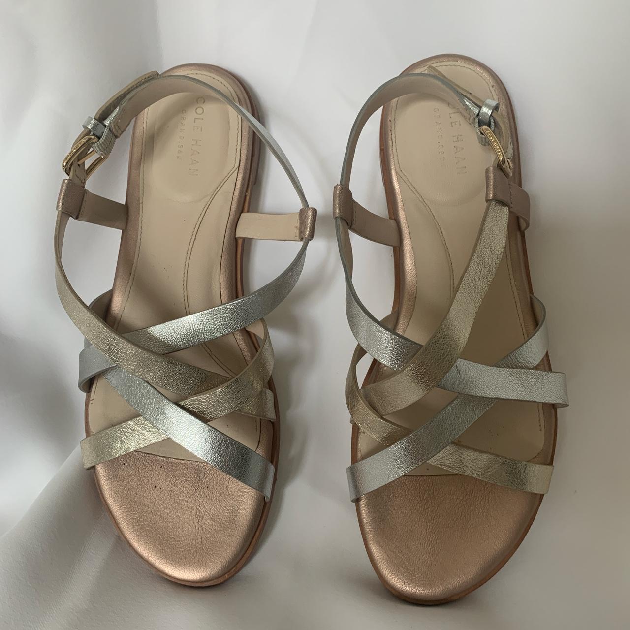 Cole Haan Analeigh sandal. Gold silver and rose Depop