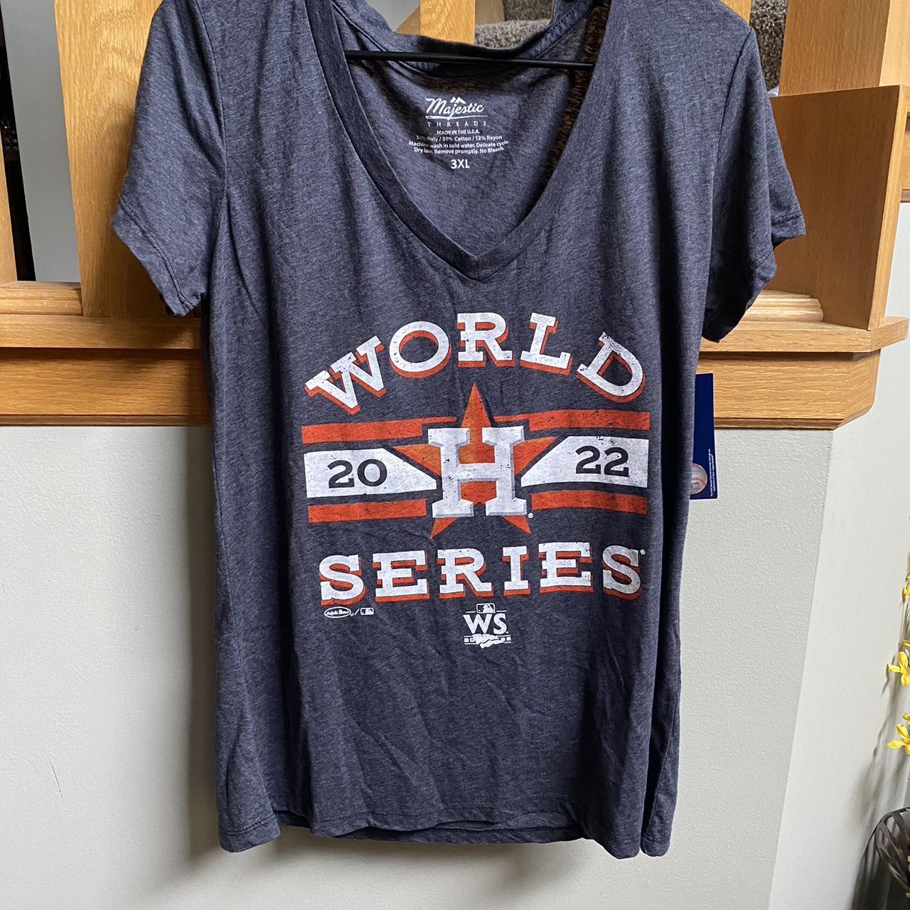 Majestic MLB Houston Astros Gray Tee Shirt Size - Depop