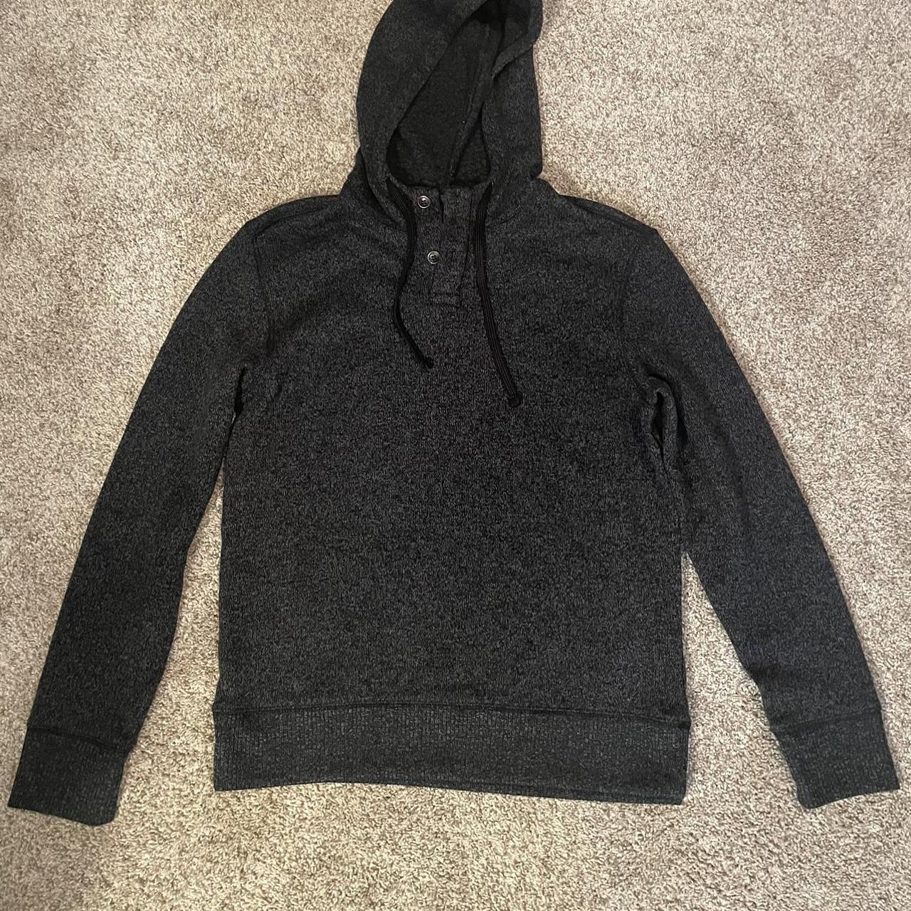 Van Heusen Men's Black and Grey Hoodie | Depop