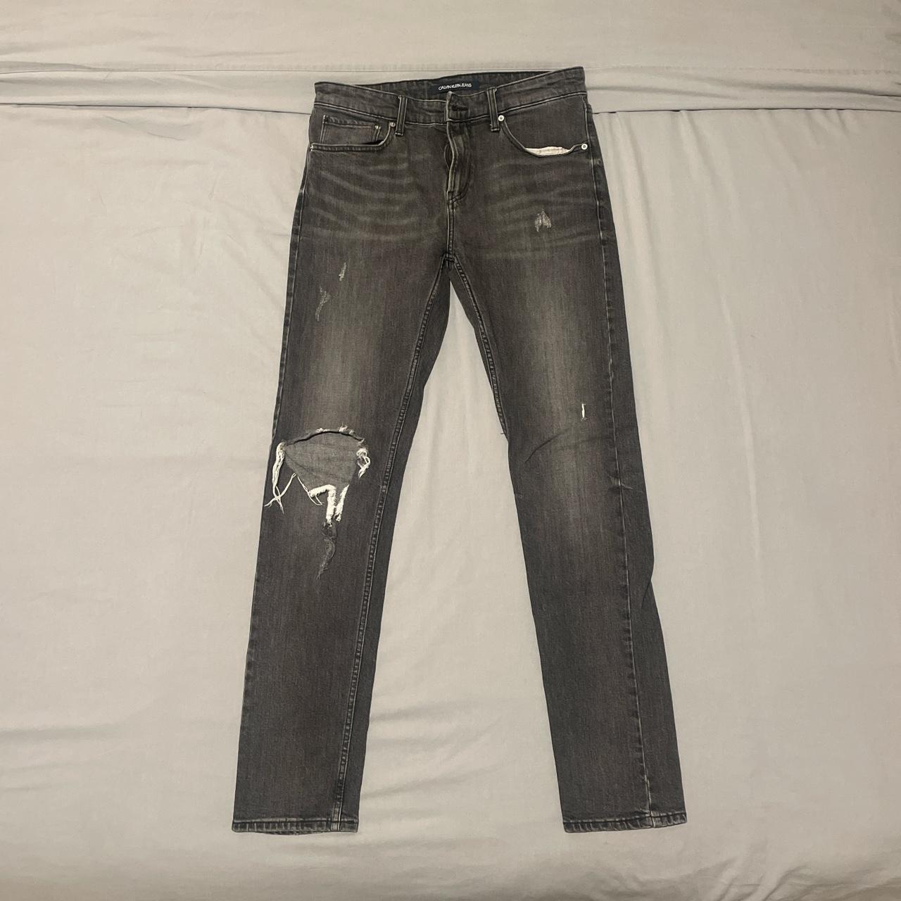 Calvin Klein Jeans Men's Grey Jeans Depop