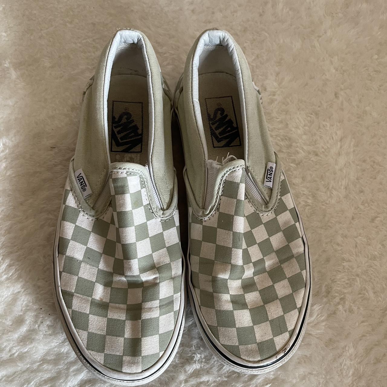 Sage checkered sale vans