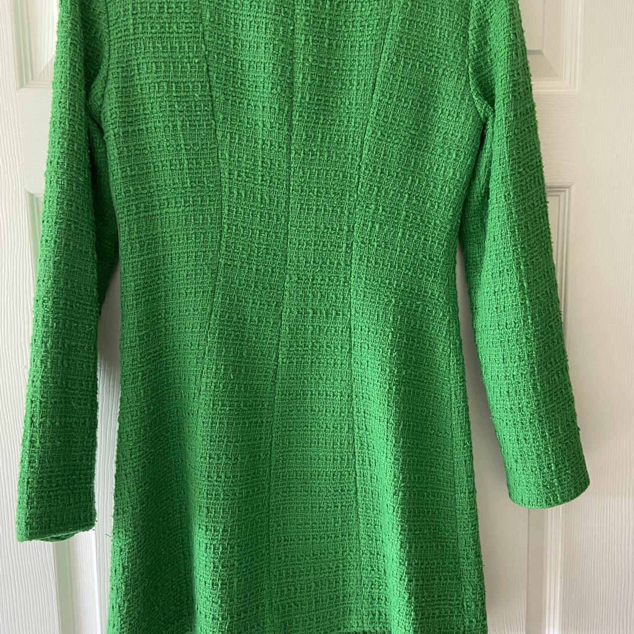 Zara green Dress Brand New with tags boucledress... Depop