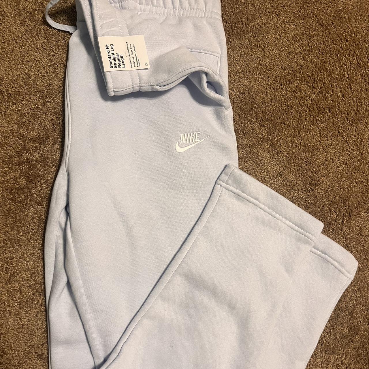 NWT baby blue Nike sweat pants Straight leg fit... - Depop