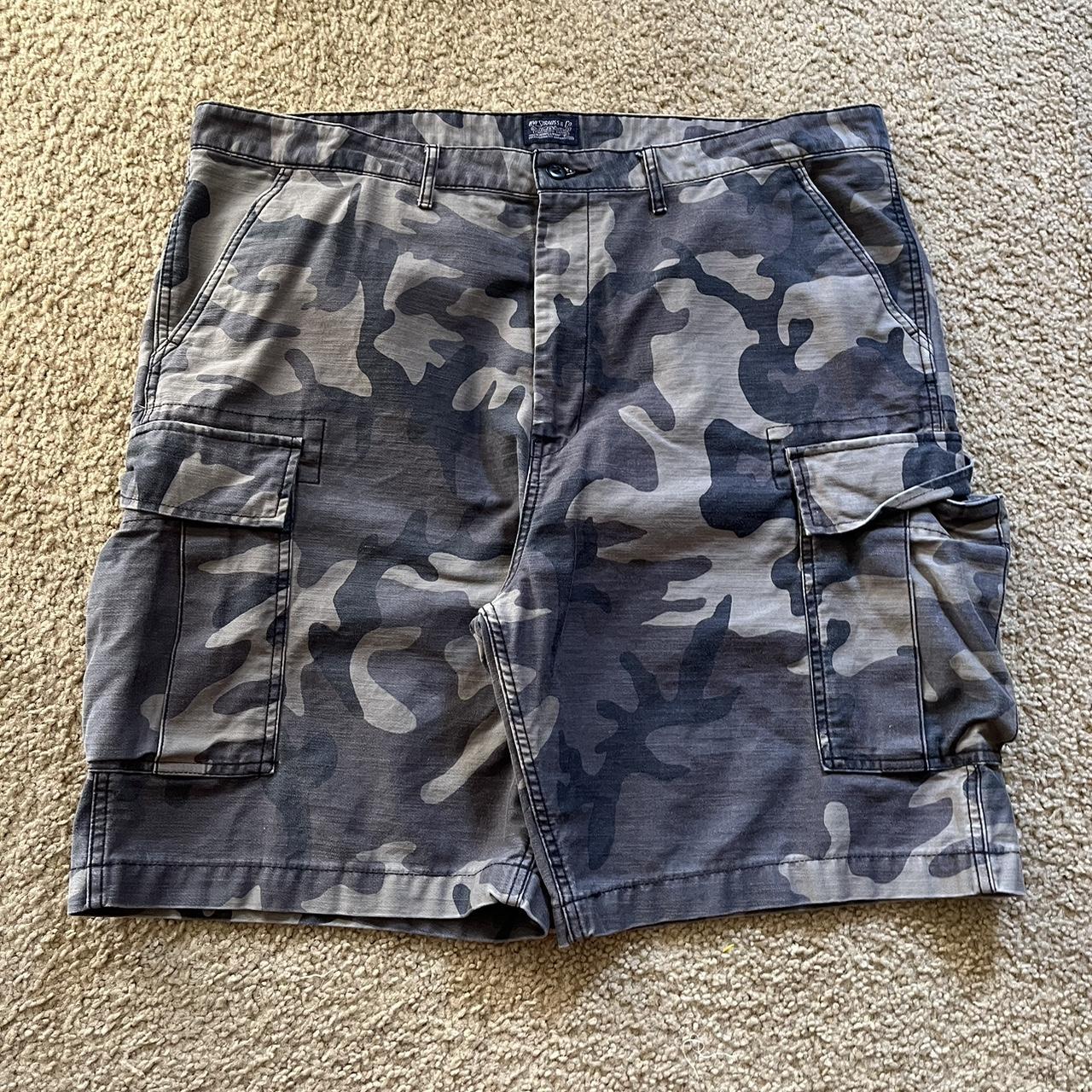 Y2K camo jorts *Size 42 *Perfect condition, no... - Depop