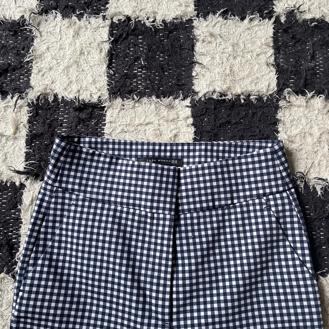 zara high-waisted gingham pants SUPER Depop