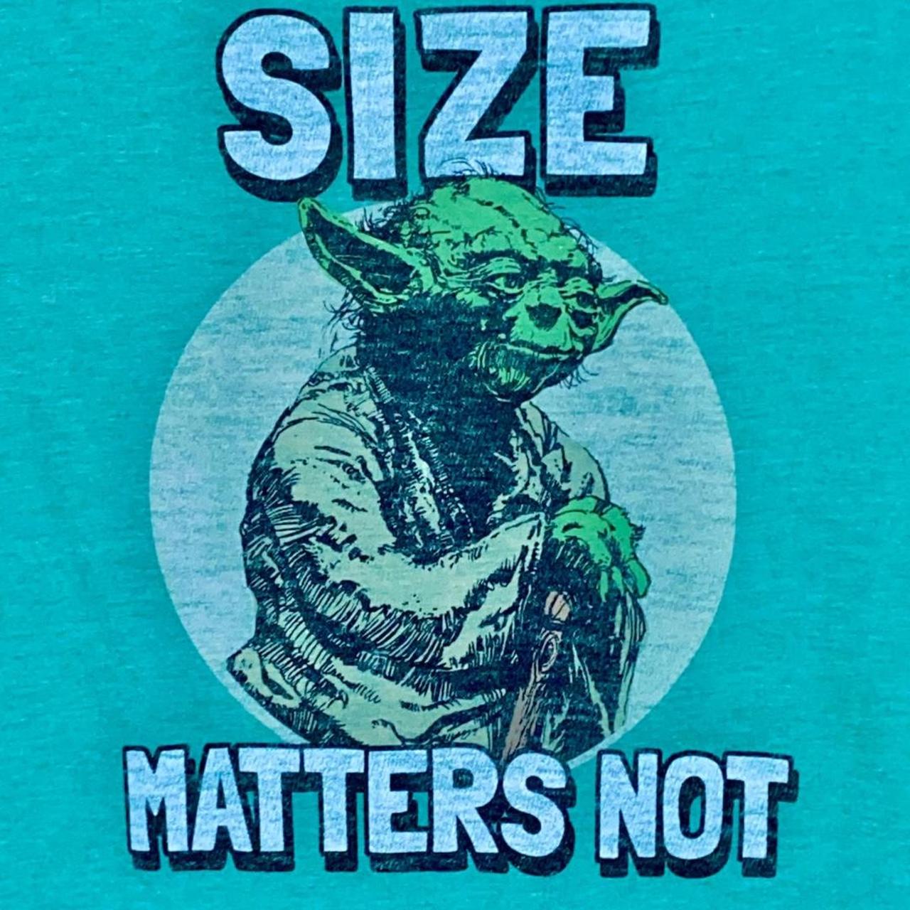 Star Wars Yoda “Size Matters Not” Men’s T-Shirt Size... - Depop