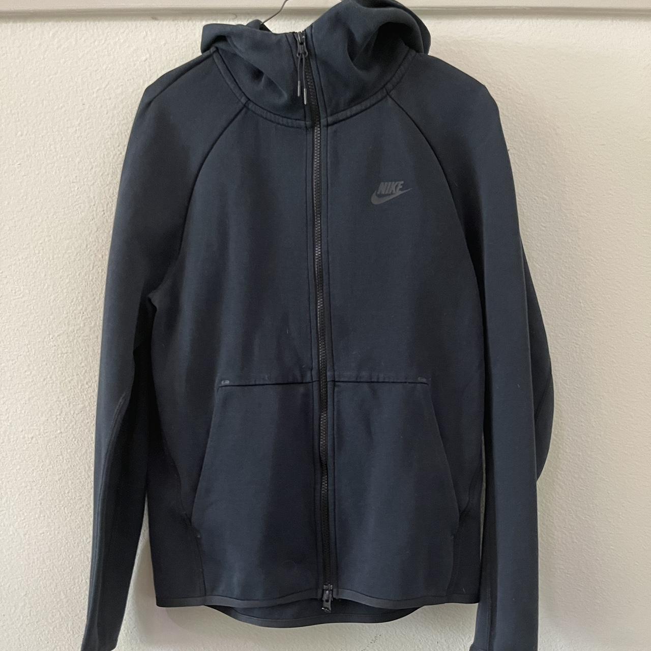 Black Nike tech fleece jacket - Depop