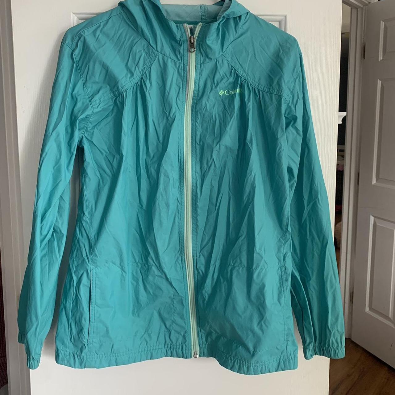 columbia rain jacket girls size XL - Depop