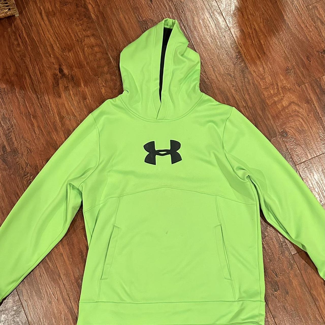 Under Armour Men's Yellow and Black Hoodie Depop