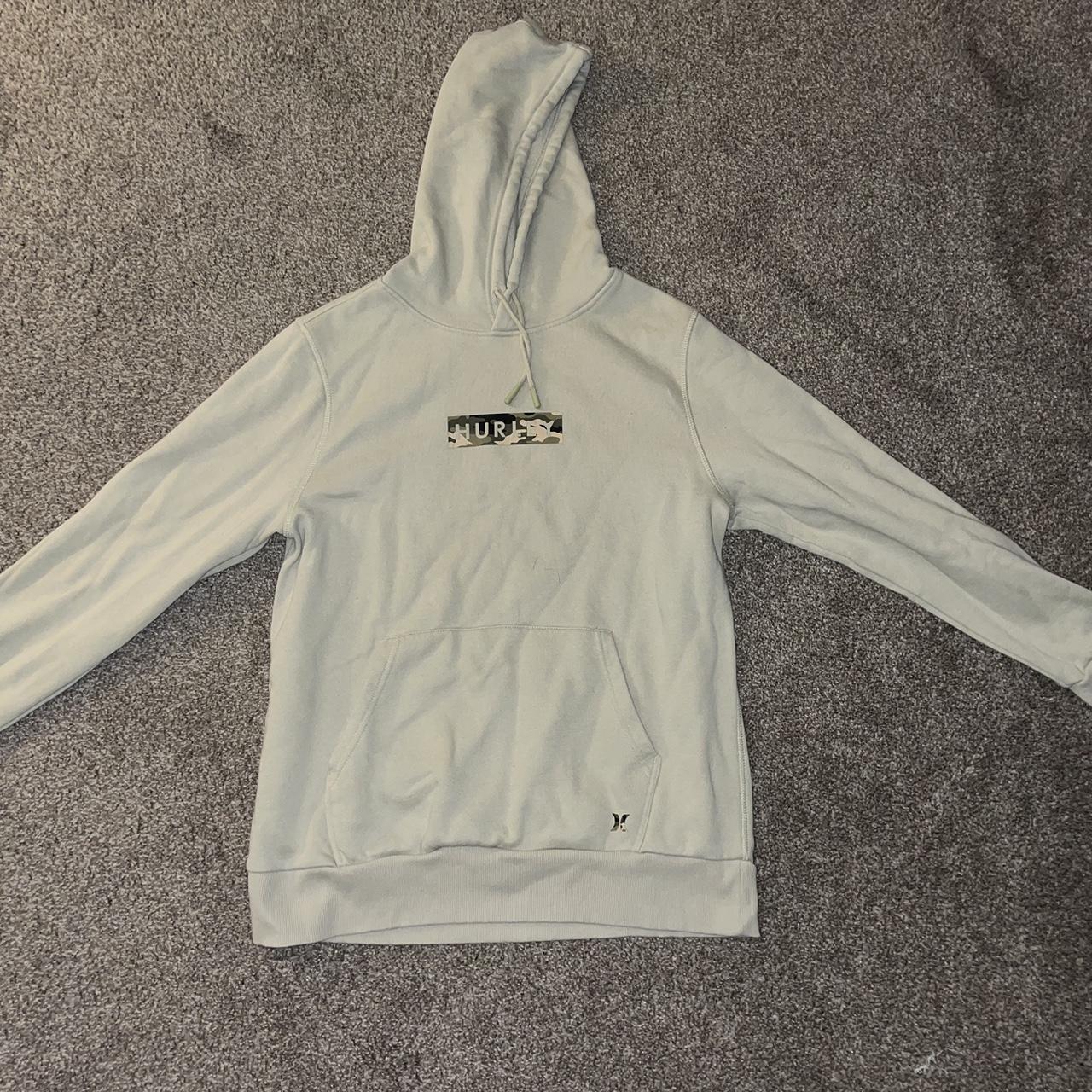 Hurley Men's Cream Hoodie | Depop