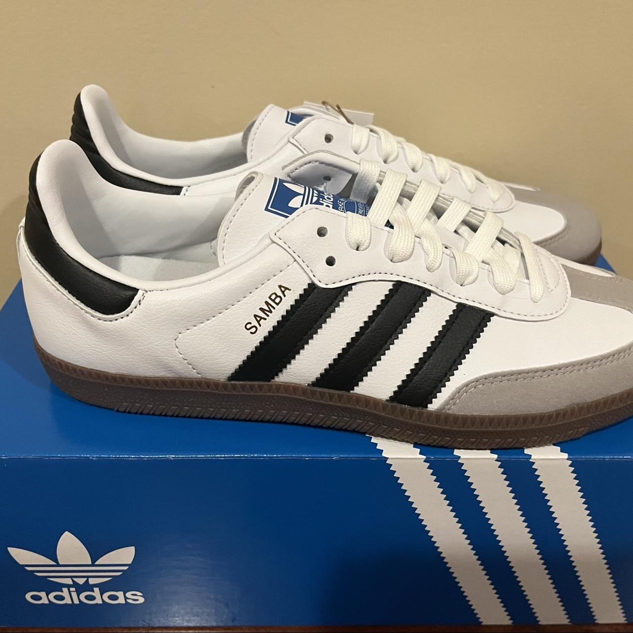 Adidas Originals Men's White and Black Trainers | Depop