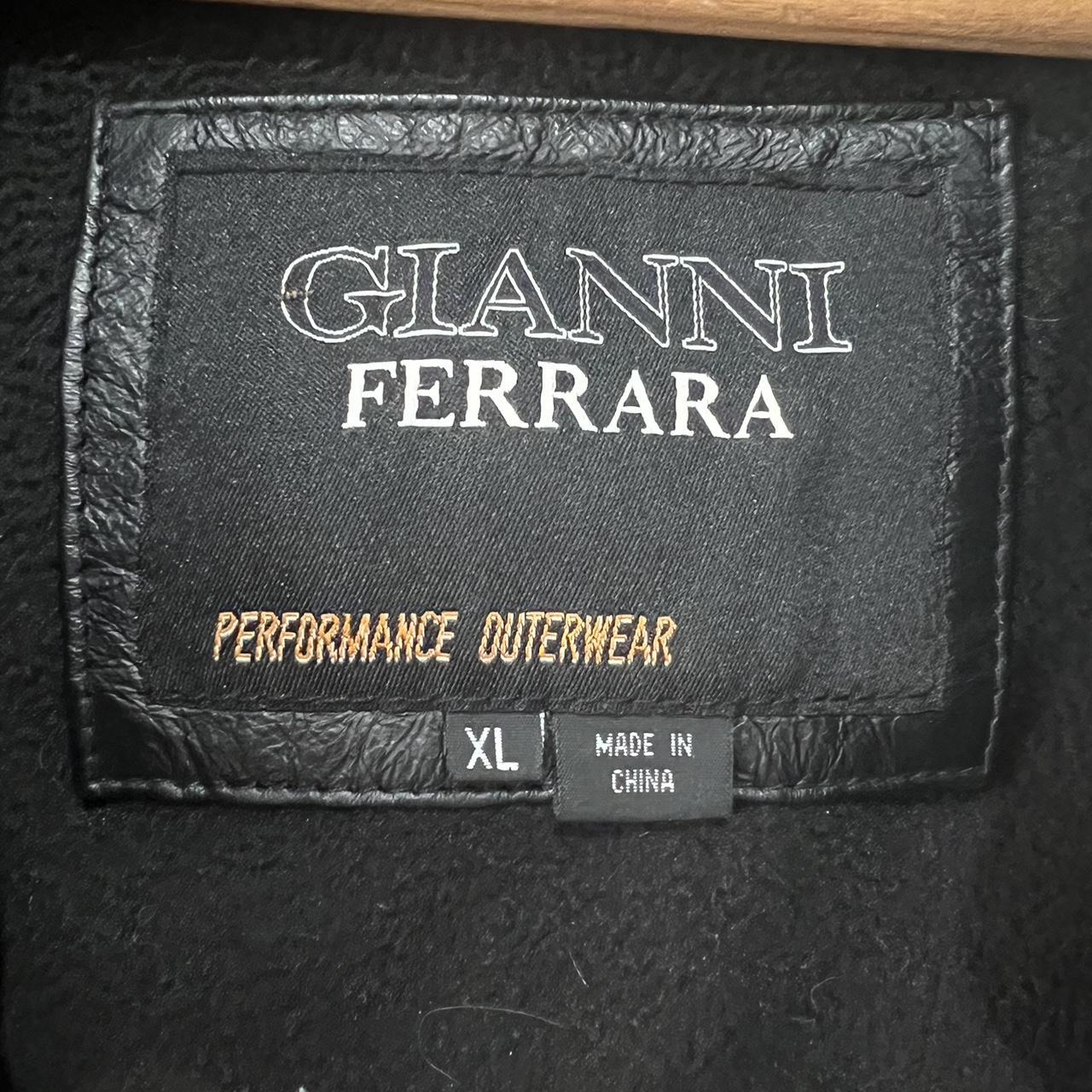 This vintage Gianni Ferrara leather jacket is the... - Depop