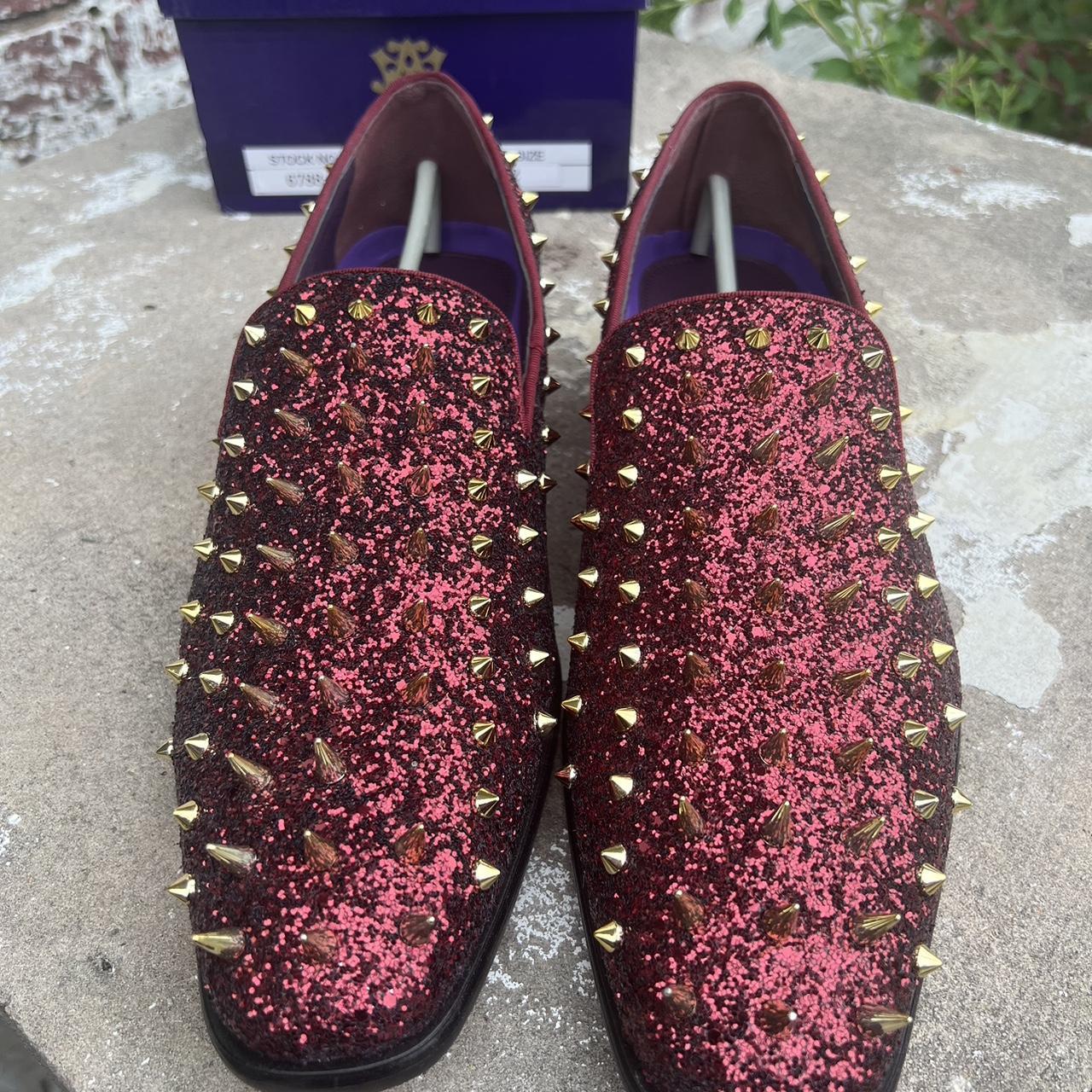 Sparkly 2024 burgundy shoes