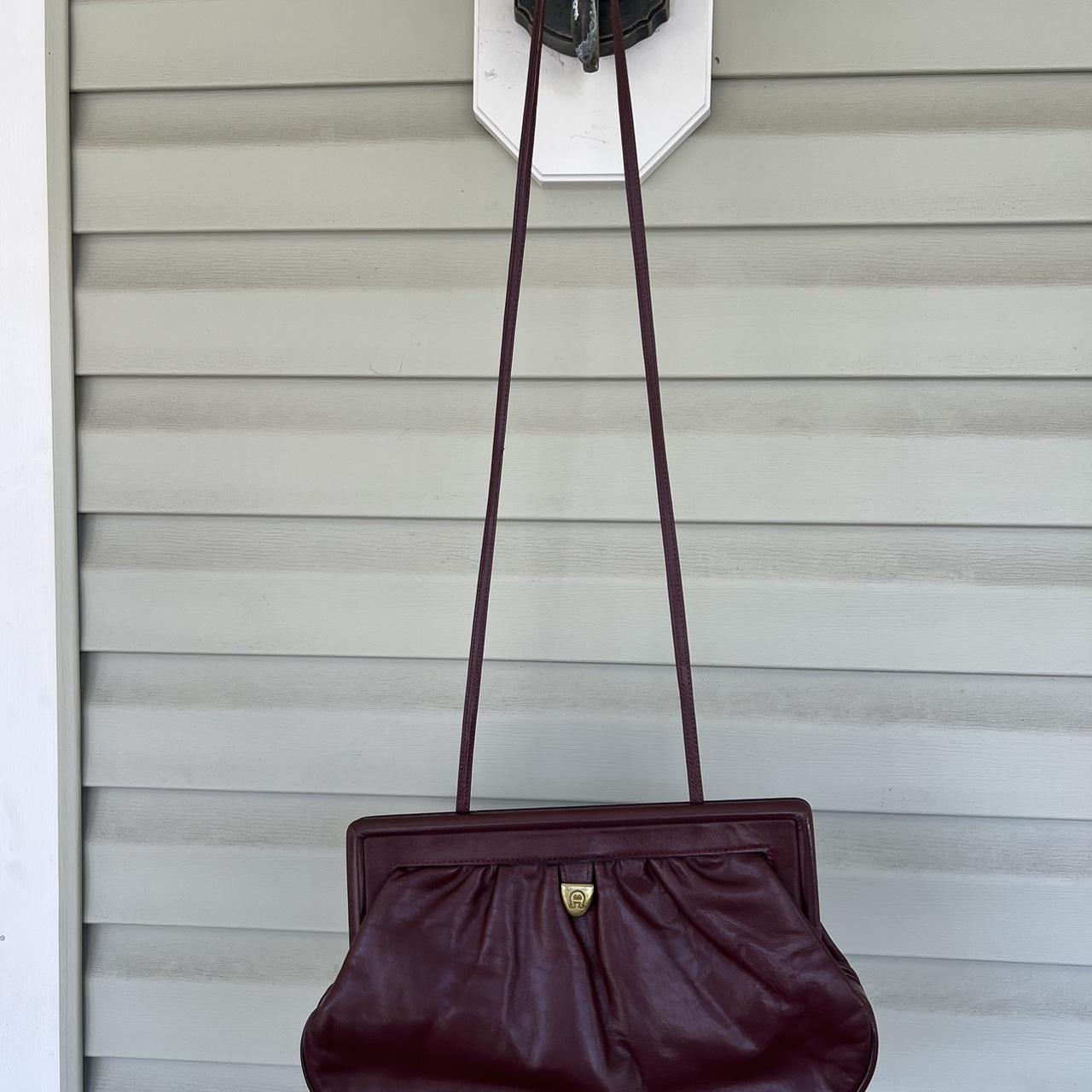 Vintage Etienne Aigner Leather Handbag Burgundy Ox Depop