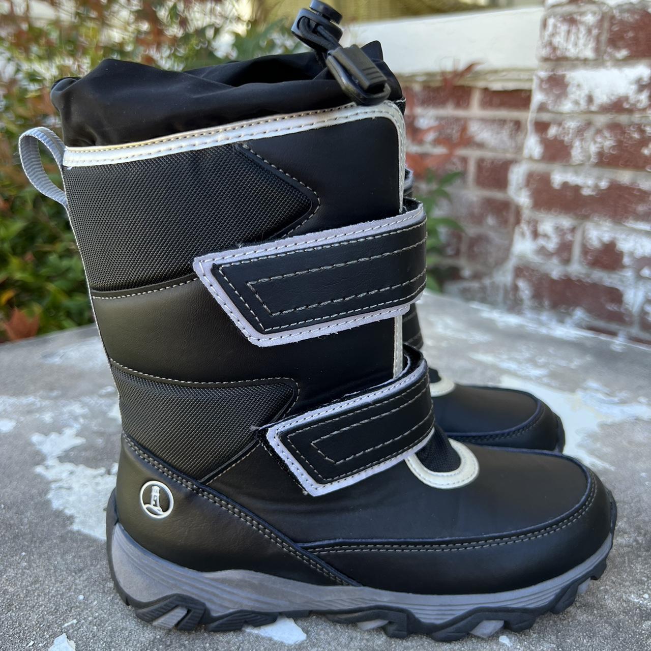 Lands End Black Hook And Loop Waterproof Snow Boots. Depop