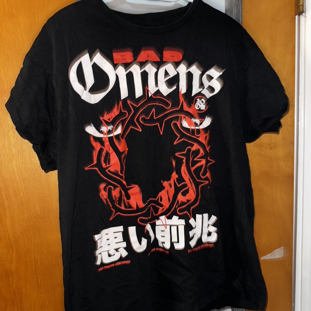 Bad omens shirt never worn - Depop