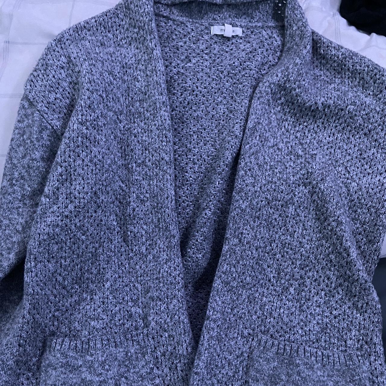 grey cardigan I wore this once, it’s very comfy... - Depop