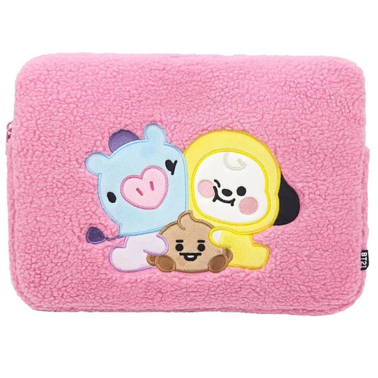 bt21 chimmy mang shooky boucle laptop case. in. Depop