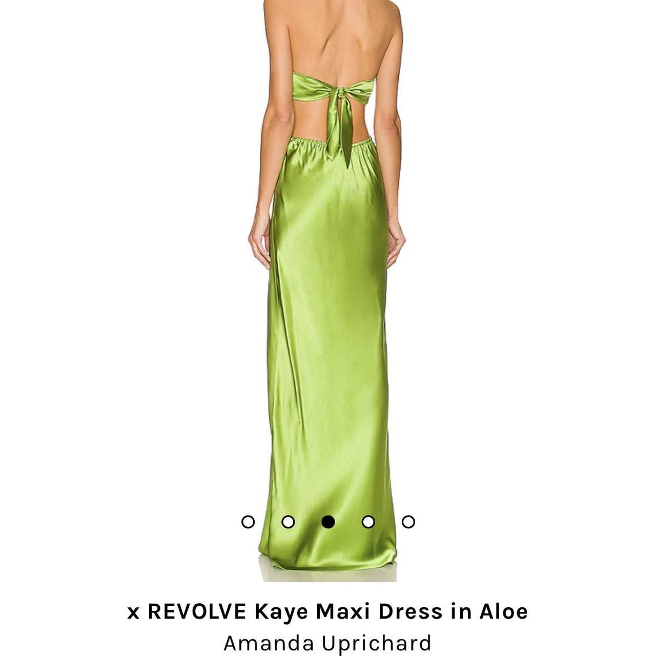 Amanda Uprichard Women's Green Dress | Depop