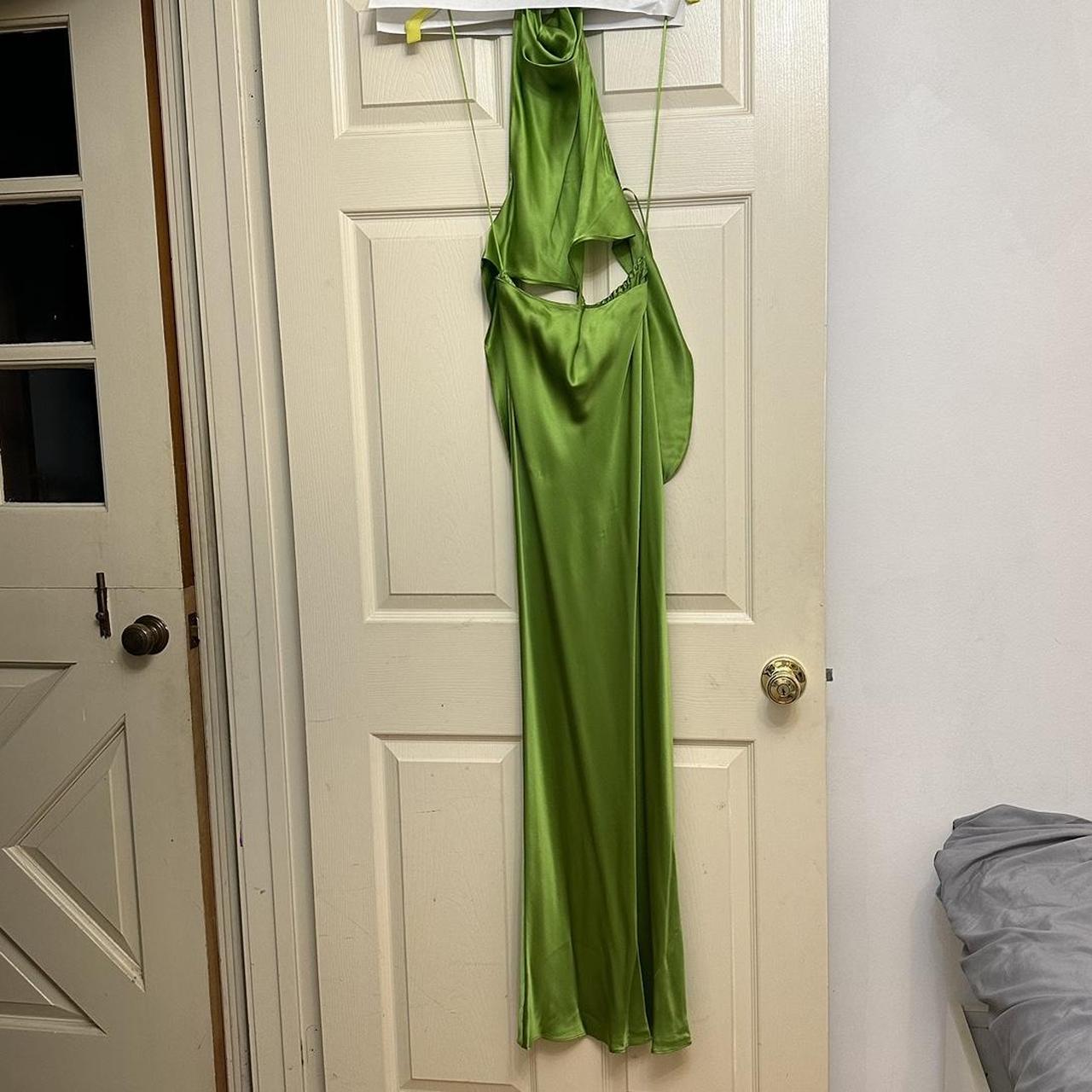 Amanda Uprichard Women's Green Dress | Depop